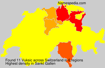 Surname Vuksic in Switzerland