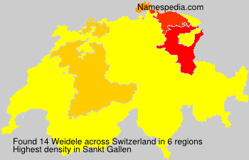 Surname Weidele in Switzerland