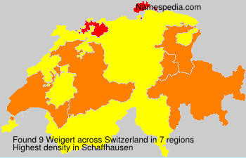 Surname Weigert in Switzerland