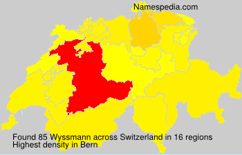 Surname Wyssmann in Switzerland