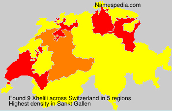 Surname Xhelili in Switzerland