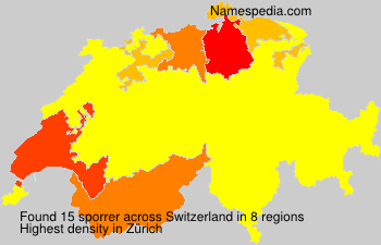 Surname sporrer in Switzerland