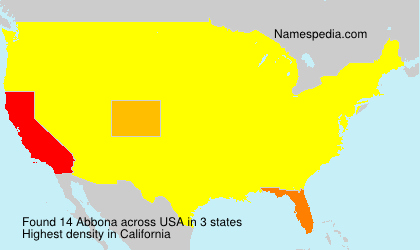 Surname Abbona in USA