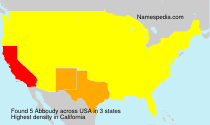 Surname Abboudy in USA