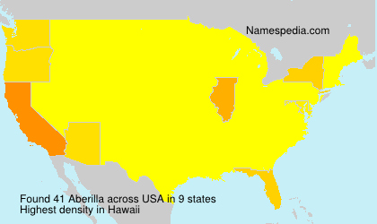 Surname Aberilla in USA