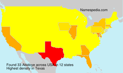 Surname Abidoye in USA