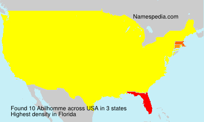 Surname Abilhomme in USA