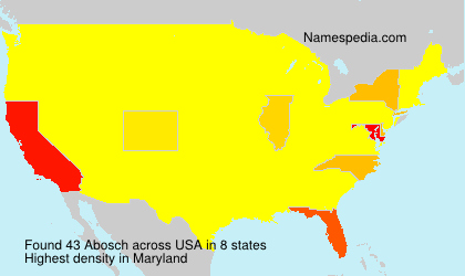 Surname Abosch in USA
