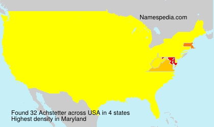 Surname Achstetter in USA