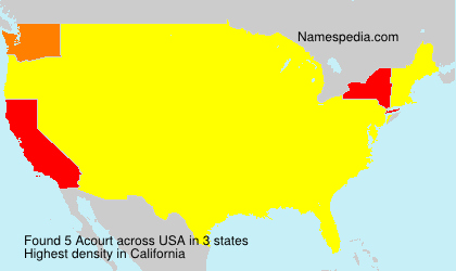 Surname Acourt in USA