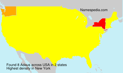 Surname Adaus in USA