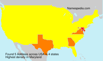 Surname Addissie in USA