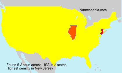 Surname Addun in USA