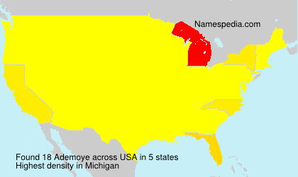 Surname Ademoye in USA