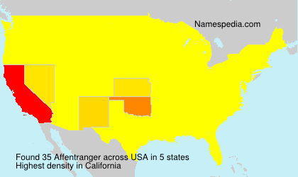 Surname Affentranger in USA
