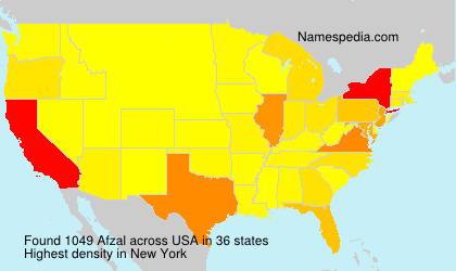 Surname Afzal in USA