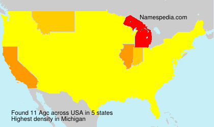 Surname Agc in USA Surname Agc in USA