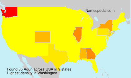 Surname Agun in USA