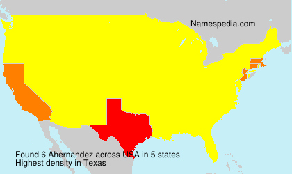 Surname Ahernandez in USA