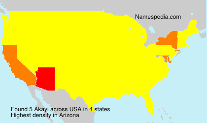Surname Akayi in USA