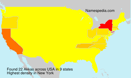 Surname Akkas in USA
