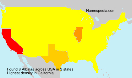 Surname Albalas in USA