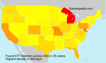 Surname Alderton in USA