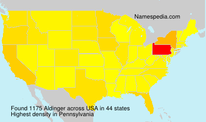Surname Aldinger in USA