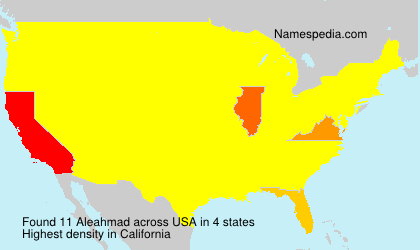 Surname Aleahmad in USA