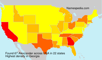Surname Alexzander in USA