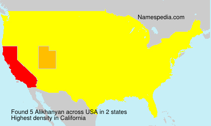 Surname Alikhanyan in USA Surname Alikhanyan in USA