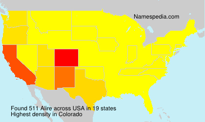Surname Alire in USA Surname Alire in USA