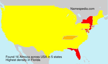 Surname Almoza in USA Surname Almoza in USA