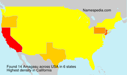 Surname Amagasu in USA