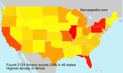 Surname Amann in USA