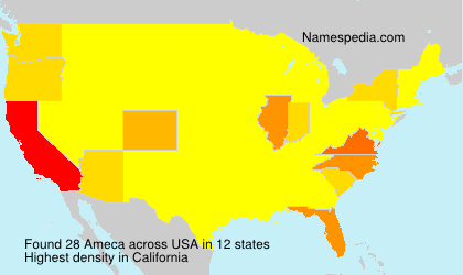 Surname Ameca in USA