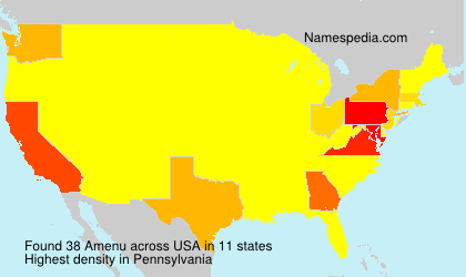 Surname Amenu in USA Surname Amenu in USA
