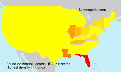 Surname Amerski in USA Surname Amerski in USA