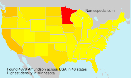 Surname Amundson in USA