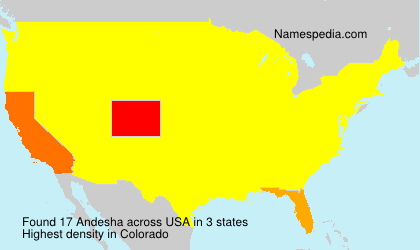 Surname Andesha in USA