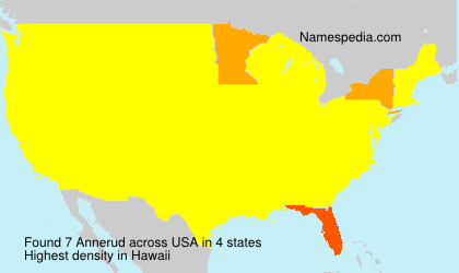 Surname Annerud in USA