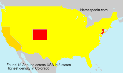 Surname Anouna in USA