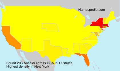 Surname Ansaldi in USA