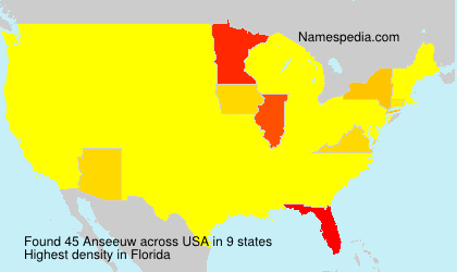 Surname Anseeuw in USA