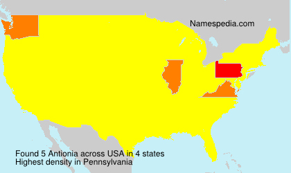 Surname Antionia in USA