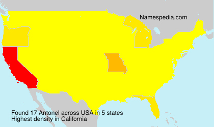 Surname Antonel in USA