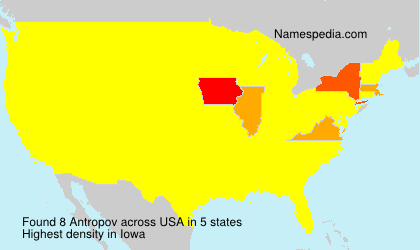 Surname Antropov in USA