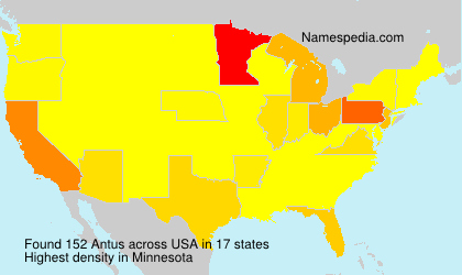 Surname Antus in USA