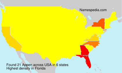 Surname Appen in USA Surname Appen in USA