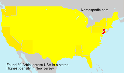Surname Arbiol in USA